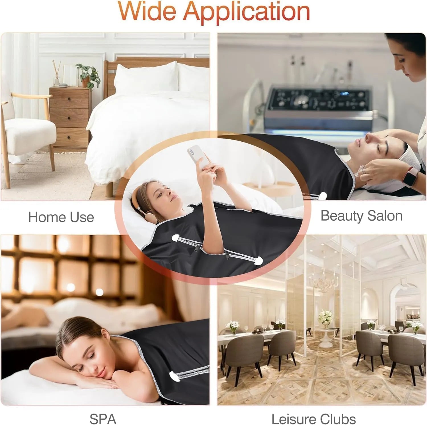 Generic Portable Infrared Sauna Blanket Detox Therapy Home Spa Treatment
